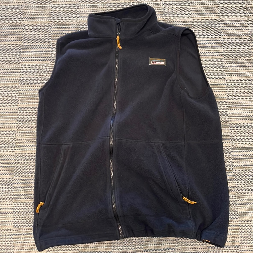 Men’s LL Bean Classic Mountain Fleece Vest Size Large Tall
